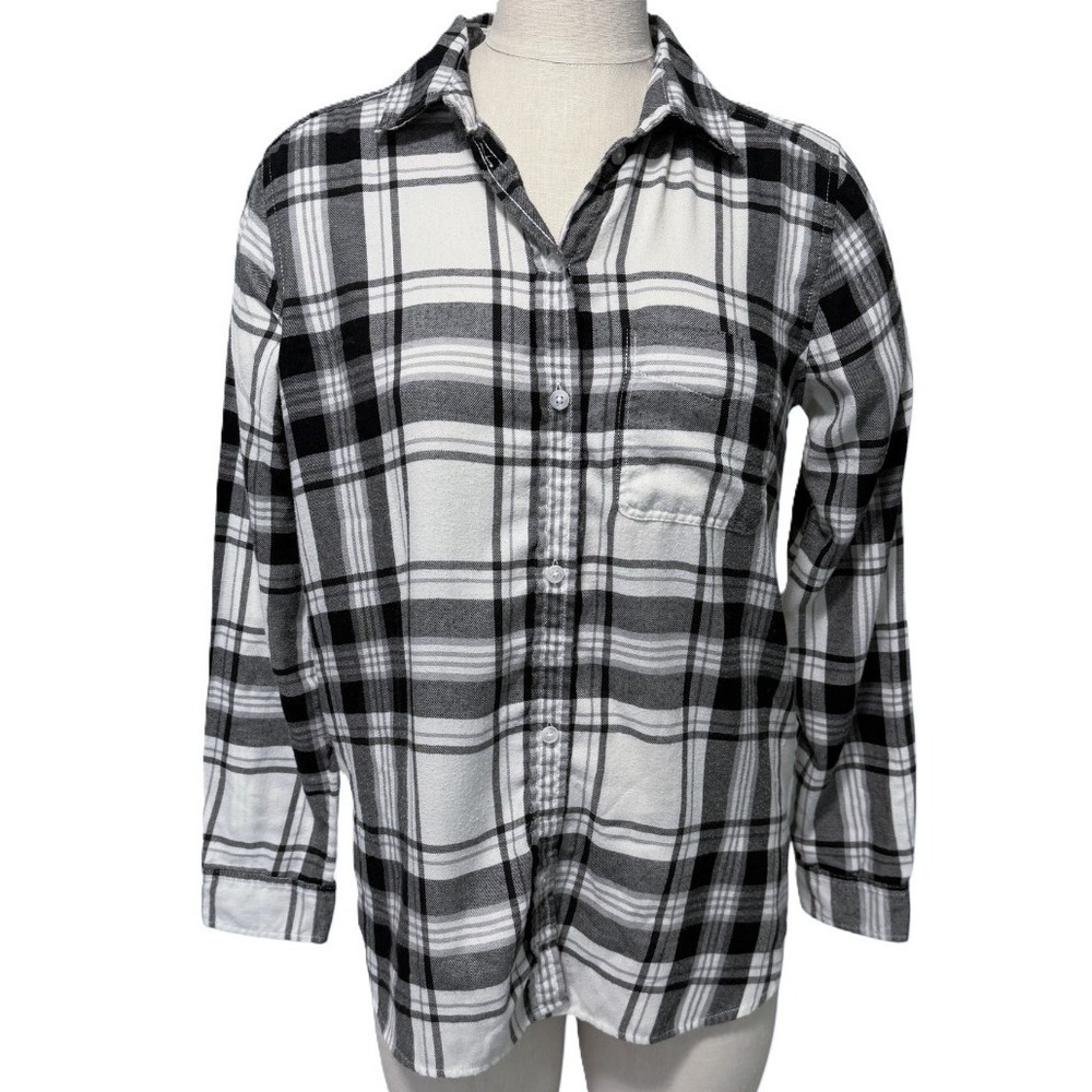 American Eagle Medium Shirt Ahh-Mazingly Soft Boyfriend Plaid Flannel Button Up - Picture 1 of 4